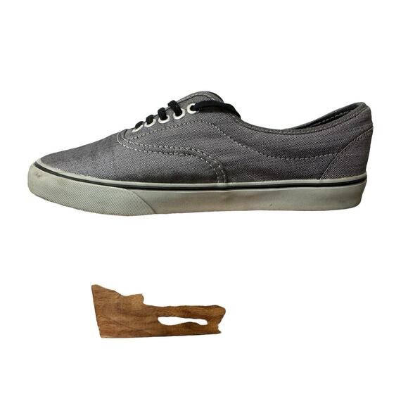 VANS Off The Wall Low Top Gray Herringbone Shoes Mens Size 6.5 Women Size 8 - Picture 6 of 8